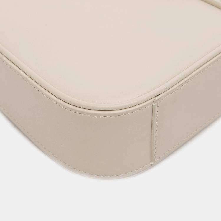 Pre Owned Saint Laurent Paris White Mini Smooth Calfskin Le 5 a 7 Hobo