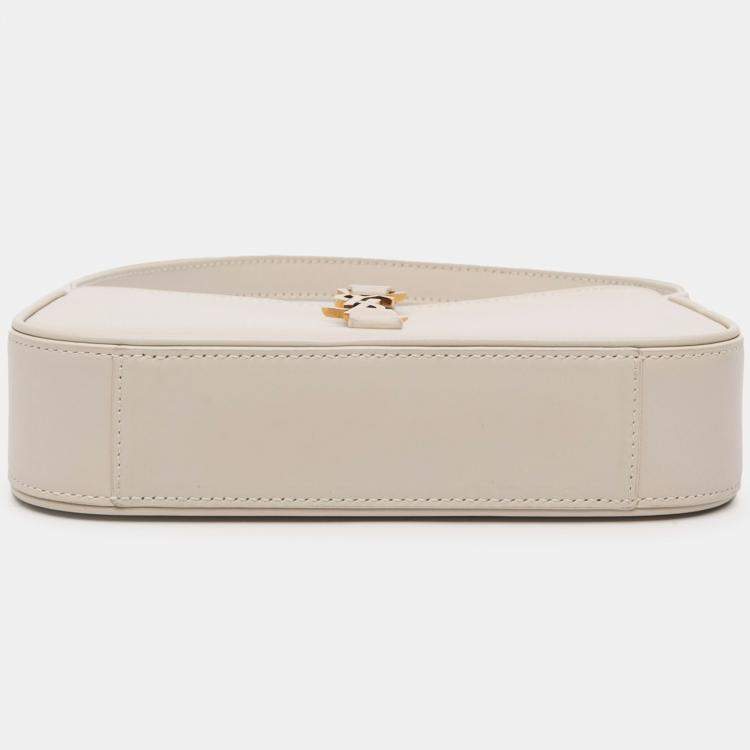 Pre Owned Saint Laurent Paris White Mini Smooth Calfskin Le 5 a 7 Hobo