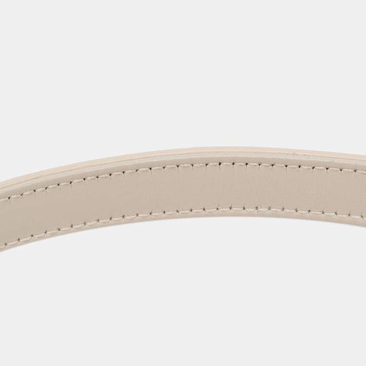 Pre Owned Saint Laurent Paris White Mini Smooth Calfskin Le 5 a 7 Hobo