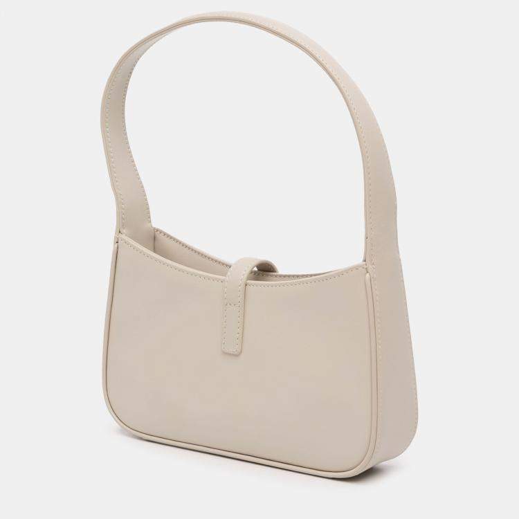 Pre Owned Saint Laurent Paris White Mini Smooth Calfskin Le 5 a 7 Hobo