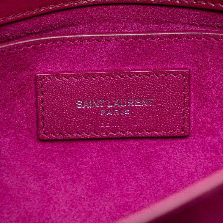 Pre Owned Saint Laurent Paris Purple Medium Leather Monogram Sunset Crossbody