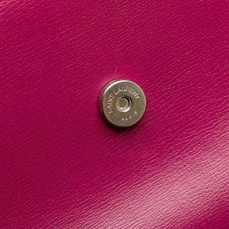 Pre Owned Saint Laurent Paris Purple Medium Leather Monogram Sunset Crossbody