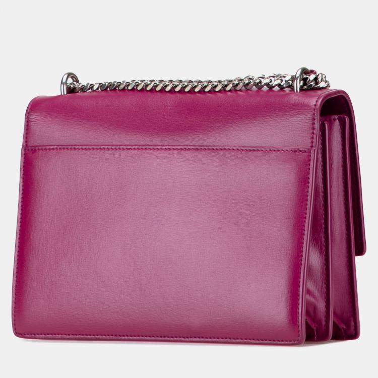 Pre Owned Saint Laurent Paris Purple Medium Leather Monogram Sunset Crossbody
