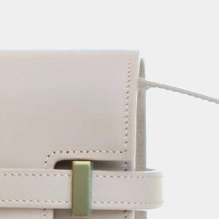 Pre Owned Saint Laurent Paris White Medium Leather Manhattan Shoulder Bag