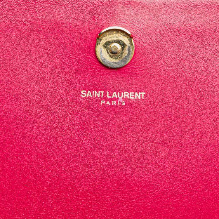 مملوكة مسبقًا Saint Laurent Paris Pink Medium Smooth Calfskin Classic Monogram Kate Tassel Crossbody
