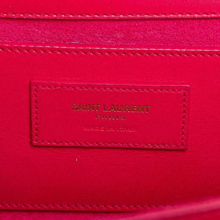 مملوكة مسبقًا Saint Laurent Paris Pink Medium Smooth Calfskin Classic Monogram Kate Tassel Crossbody