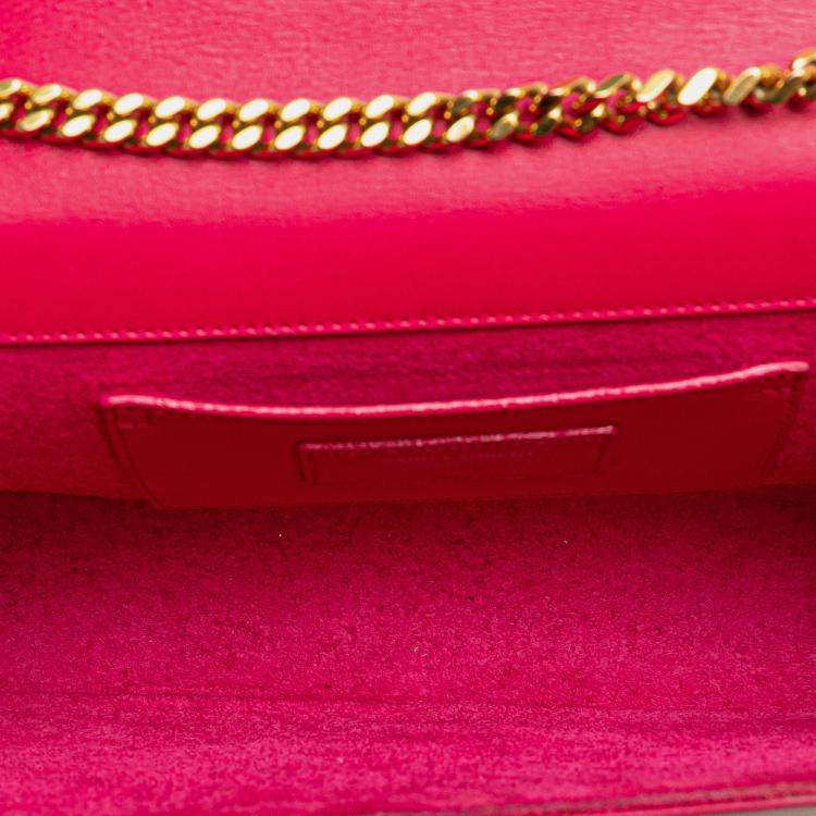 مملوكة مسبقًا Saint Laurent Paris Pink Medium Smooth Calfskin Classic Monogram Kate Tassel Crossbody