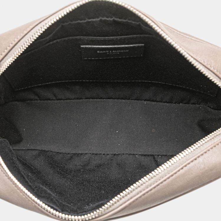 Pre Owned Saint Laurent Paris Small Lambskin Monogram Lou Camera Bag