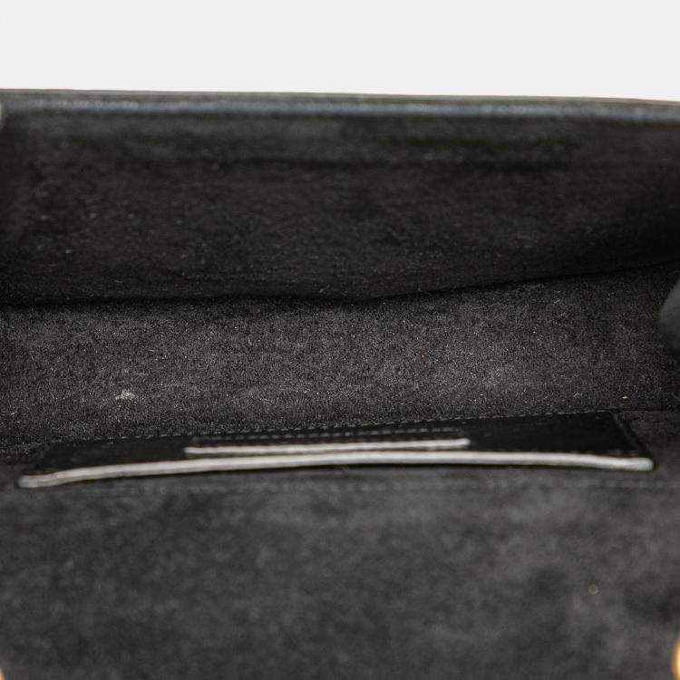 Pre Owned Saint Laurent Paris Black Small Leather Monogram Kate Tassel Crossbody