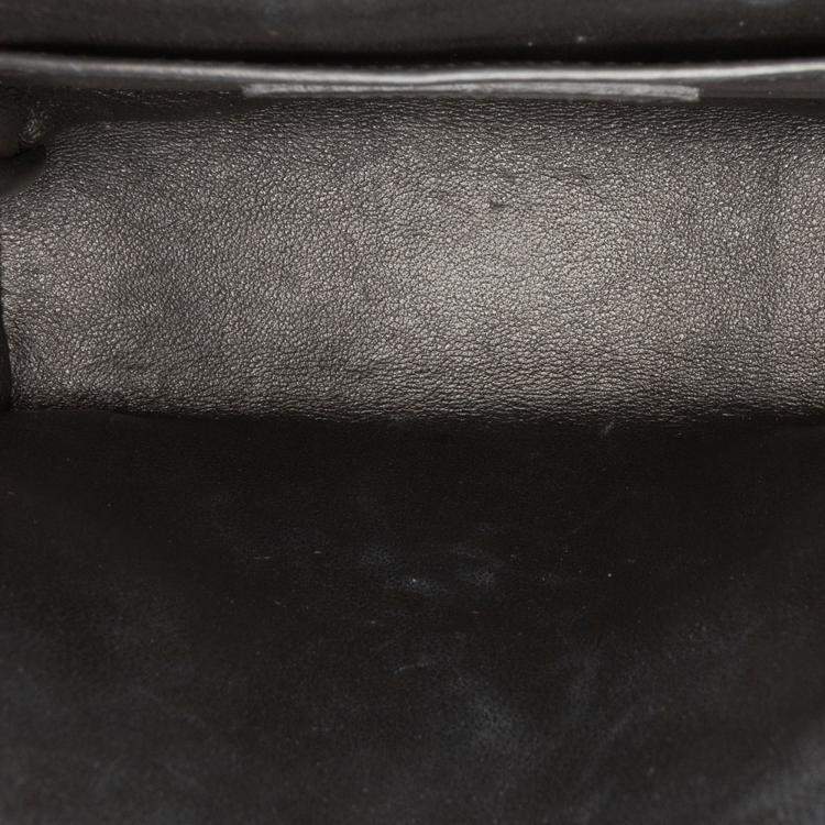 Pre Owned Saint Laurent Paris White Small Lambskin Monogram Vicky Chain Bag