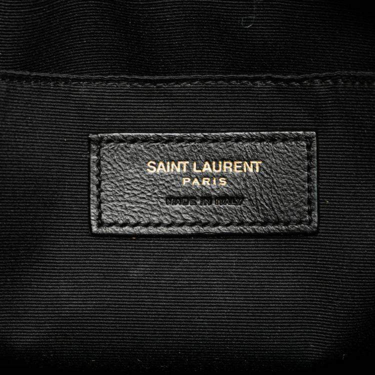 Pre Owned Saint Laurent Paris Brown Quilted Leather Lou Camera Bag
