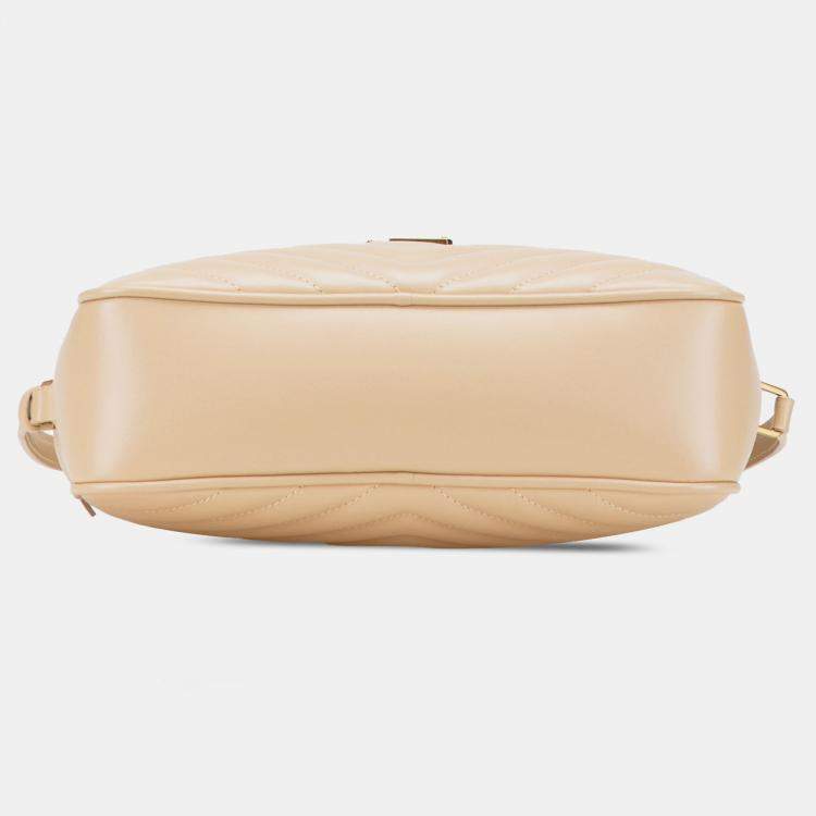 Pre Owned Saint Laurent Paris Brown Quilted Leather Lou Camera Bag