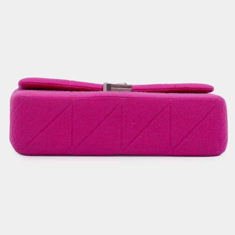 Pre Owned Saint Laurent Paris Pink Medium Jersey Wool Patchwork Jamie Crossbody