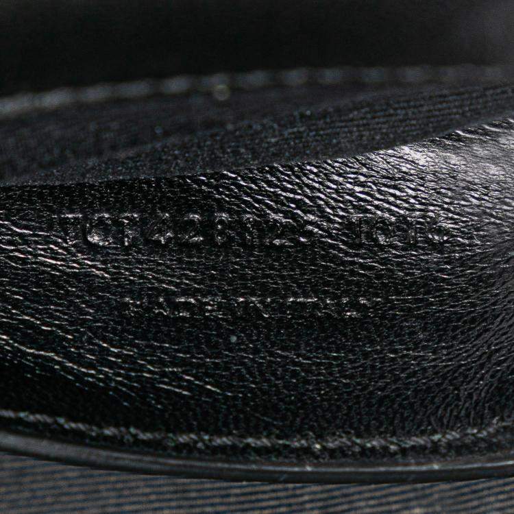 مملوكة مسبقًا Saint Laurent Paris Black Medium Sheepskin Triquilt Monogram College Bag