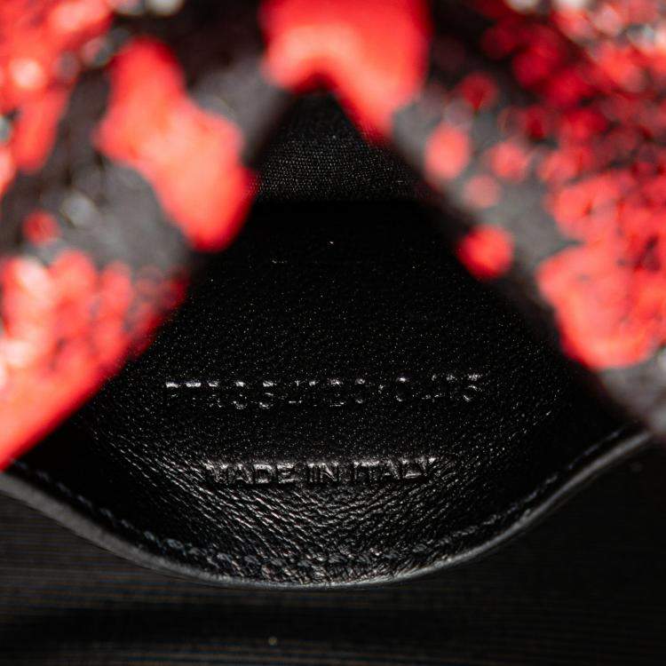 Pre Owned Saint Laurent Paris Red Small Embossed Calfskin Classic Monogram Kate Crossbody