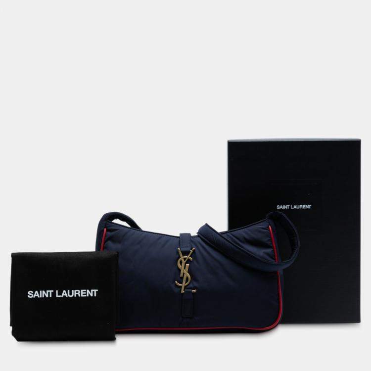 مملوكة مسبقًا Saint Laurent Paris Blue Nylon Le 5 a 7 Shoulder Bag