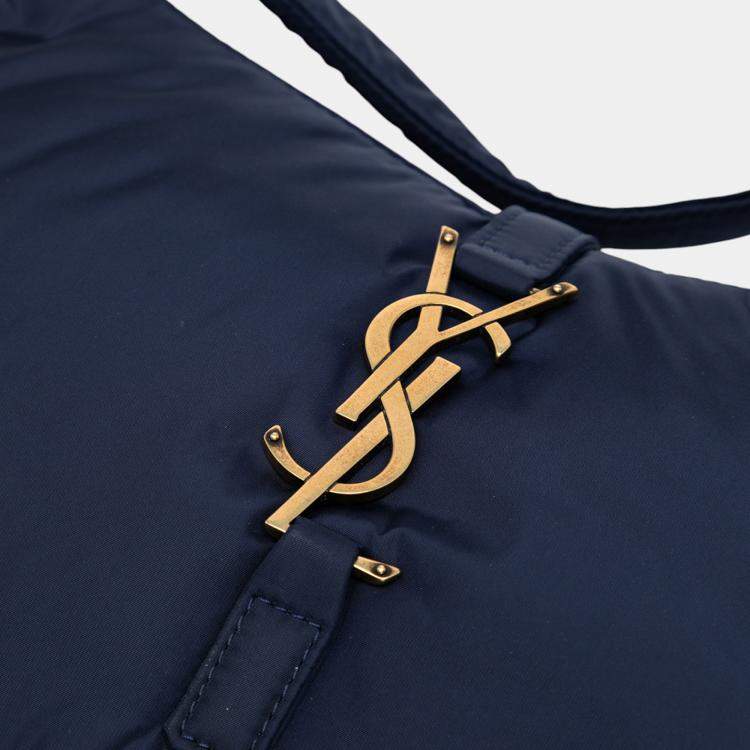 مملوكة مسبقًا Saint Laurent Paris Blue Nylon Le 5 a 7 Shoulder Bag