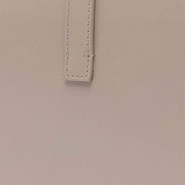 مملوكة مسبقًا Saint Laurent Paris Beige Leather Monogram Sulpice Wallet on Chain