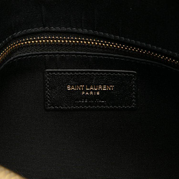 Pre Owned Saint Laurent Paris White Quilted Lambskin Le Maillon Chain Shoulder Bag