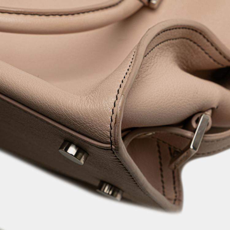 Pre Owned Saint Laurent Paris Brown Baby Leather Monogram Downtown Cabas Satchel