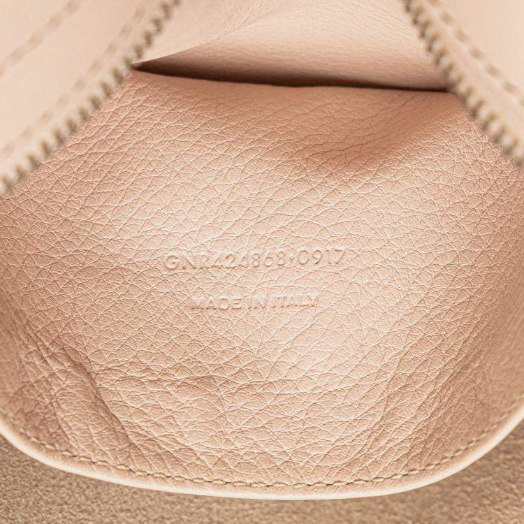 Pre Owned Saint Laurent Paris Brown Baby Leather Monogram Downtown Cabas Satchel