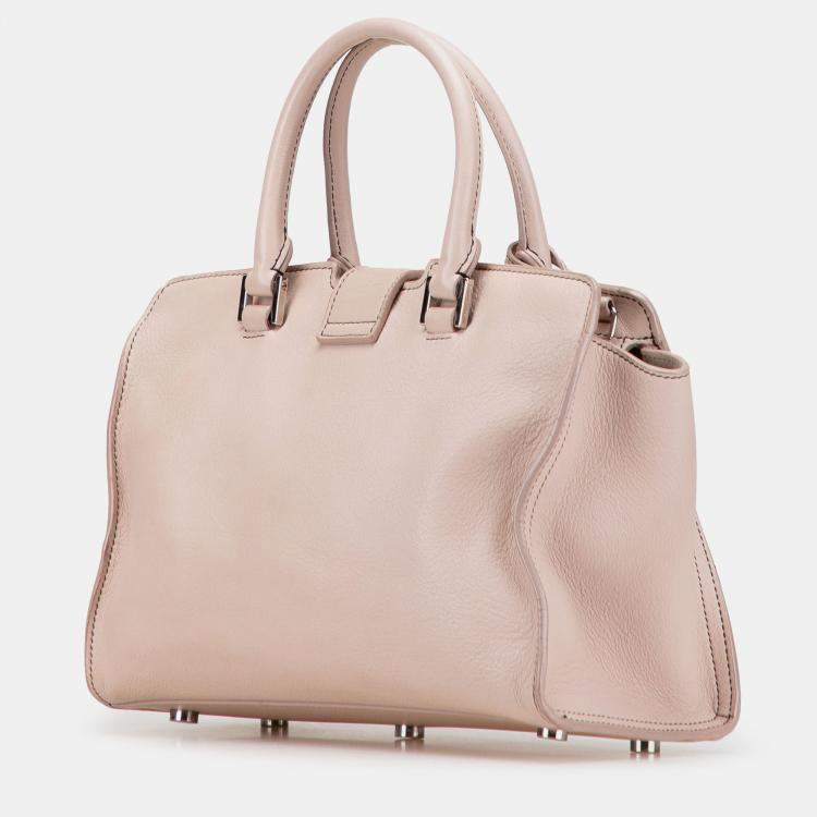 Pre Owned Saint Laurent Paris Brown Baby Leather Monogram Downtown Cabas Satchel