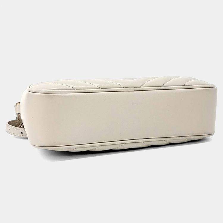 Pre Owned Saint Laurent Paris Beige Leather Lou Camera Bag