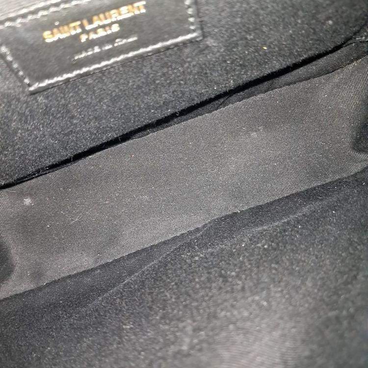 Pre Owned Saint Laurent Paris Beige Leather Lou Camera Bag