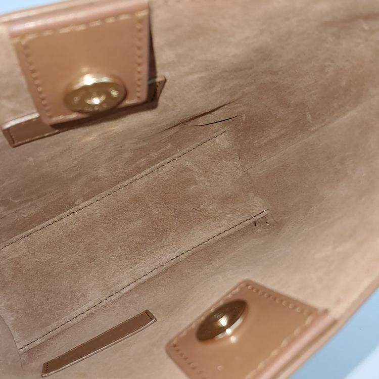 Pre Owned Saint Laurent Paris Brown Leather Mini Toy Shopper Bag