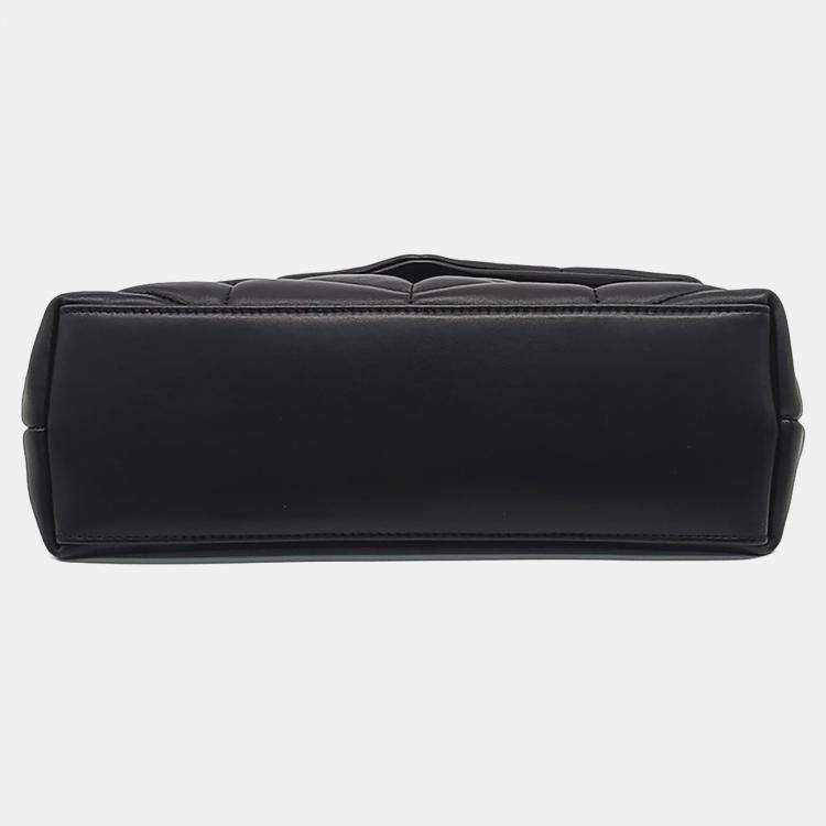 مملوكة مسبقًا Saint Laurent Paris Black Leather Lulu Puffer Bag Small