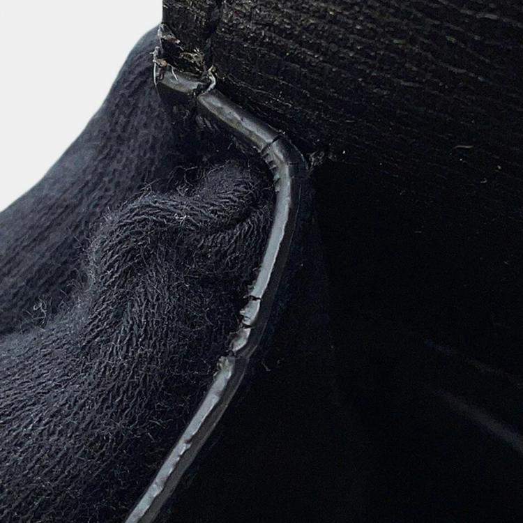 Pre Owned Saint Laurent Paris Sunset Chain shoulder Black Leather Size Medium