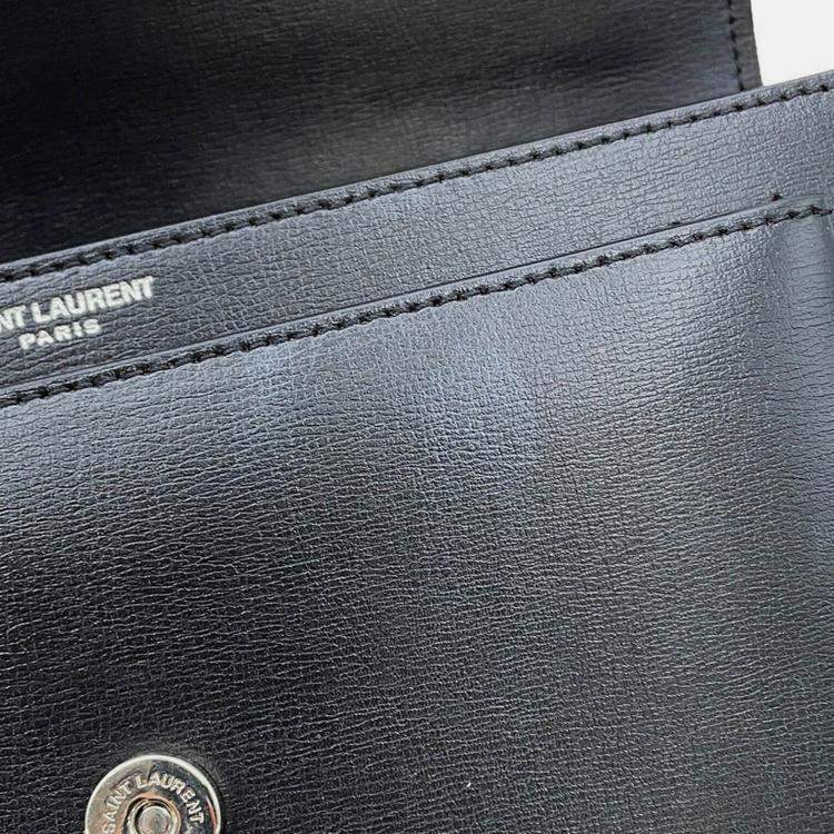 Pre Owned Saint Laurent Paris Sunset Chain shoulder Black Leather Size Medium