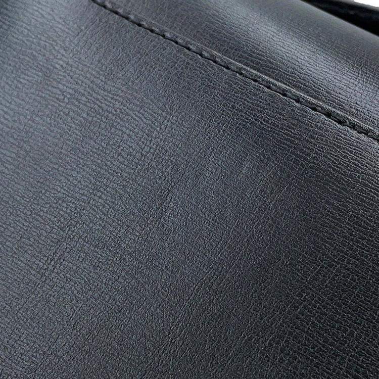 Pre Owned Saint Laurent Paris Sunset Chain shoulder Black Leather Size Medium