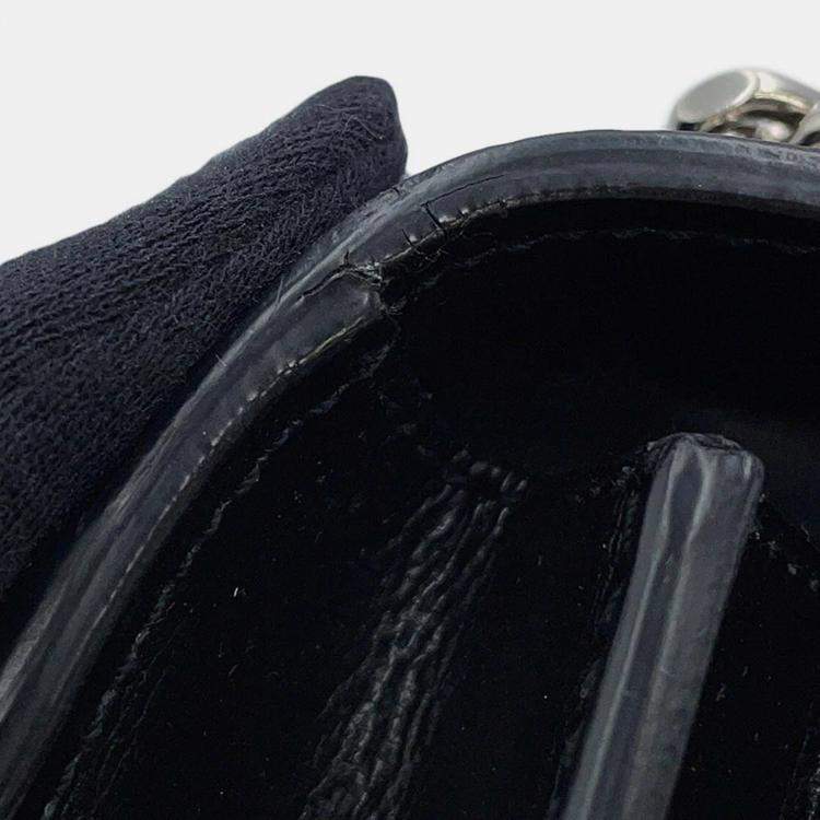 Pre Owned Saint Laurent Paris Sunset Chain shoulder Black Leather Size Medium