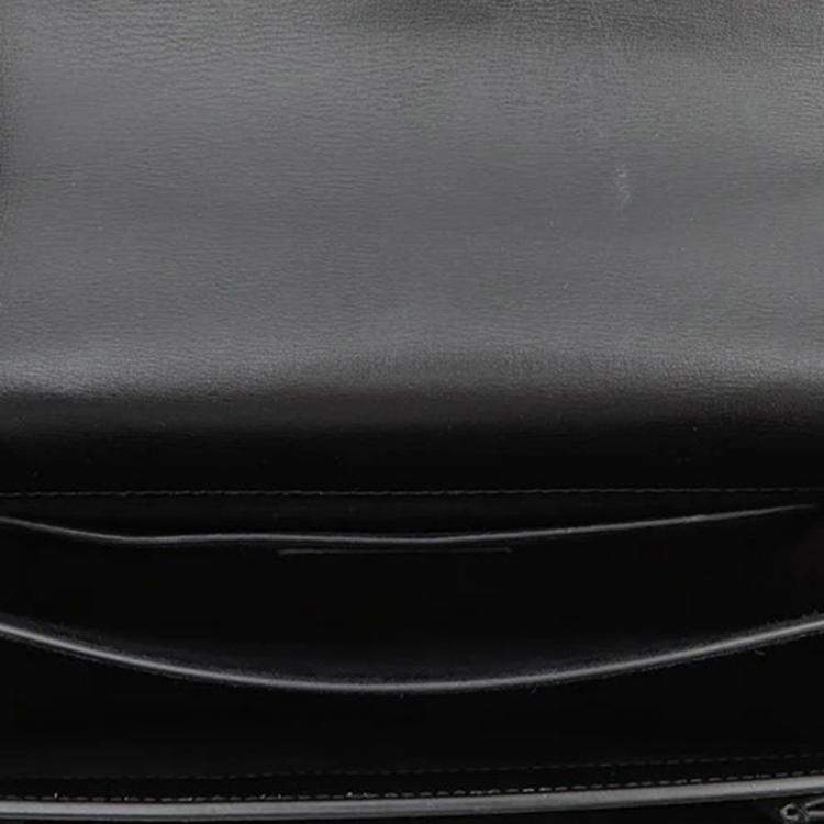 Pre Owned Saint Laurent Paris Sunset Chain shoulder Black Leather Size Medium