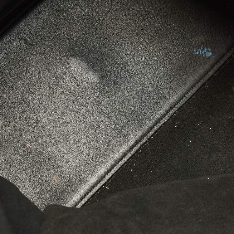 Pre Owned Saint Laurent Cabas Ligne Y Medium Black Leather Tote