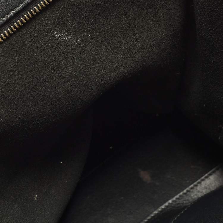 Pre Owned Saint Laurent Cabas Ligne Y Medium Black Leather Tote