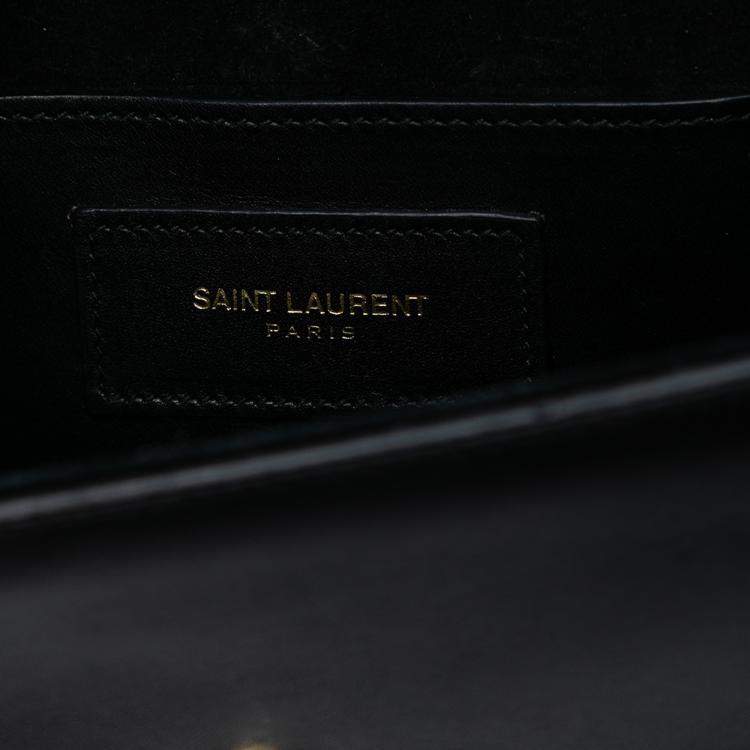 مملوكة مسبقًا Saint Laurent Paris Black Small Leather Monogram Kate Tassel Crossbody