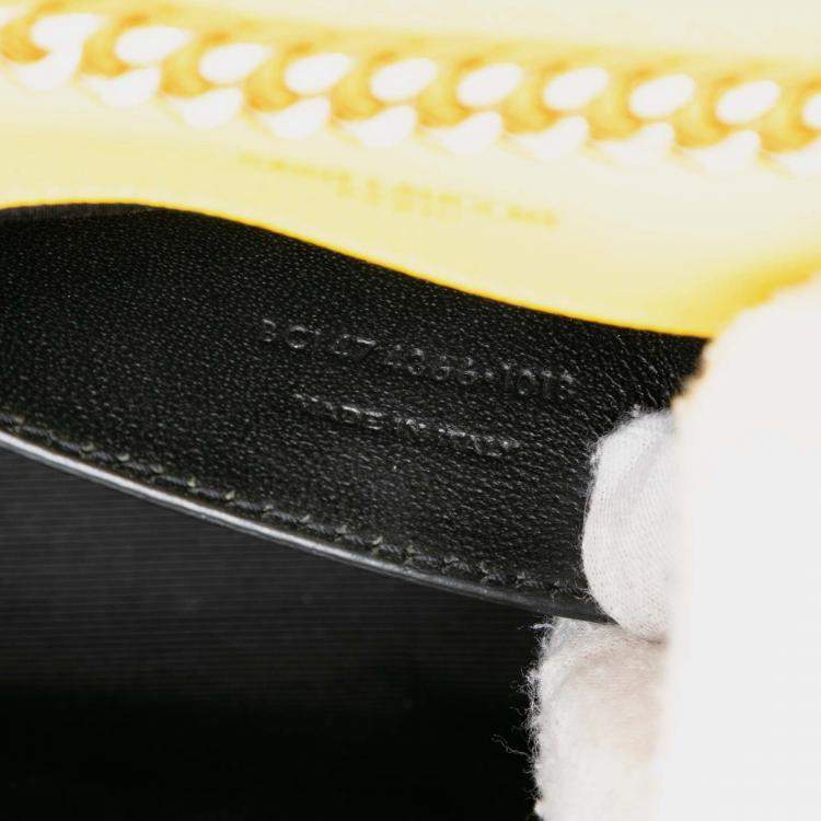 Pre Owned Saint Laurent Paris Yellow Small Grain de Poudre Monogram Kate Tassel Crossbody