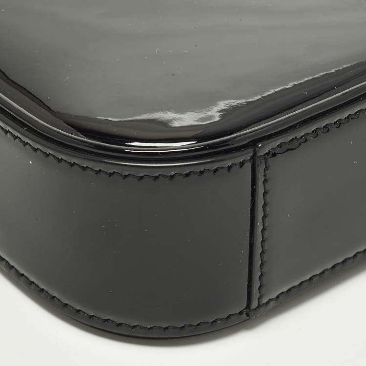 Pre Owned Saint Laurent LE 5 À 7 Mini Black Patent Leather Hobo