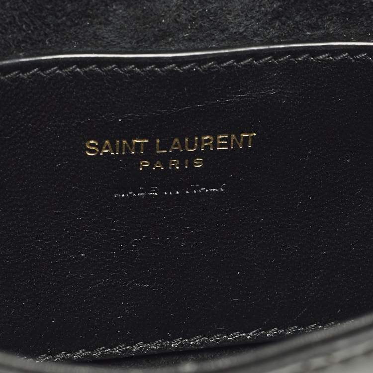 Pre Owned Saint Laurent LE 5 À 7 Mini Black Patent Leather Hobo