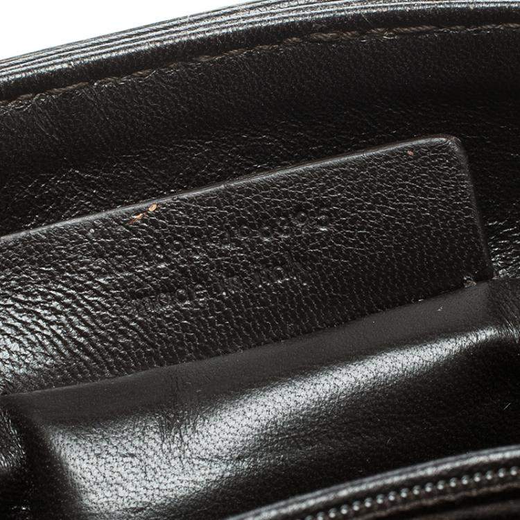 Pre Owned Yves Saint Laurent Brown Python Shoulder Bag