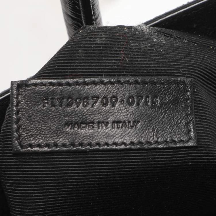 Pre Owned Saint Laurent Sac De Jour Small Black Suede Tote