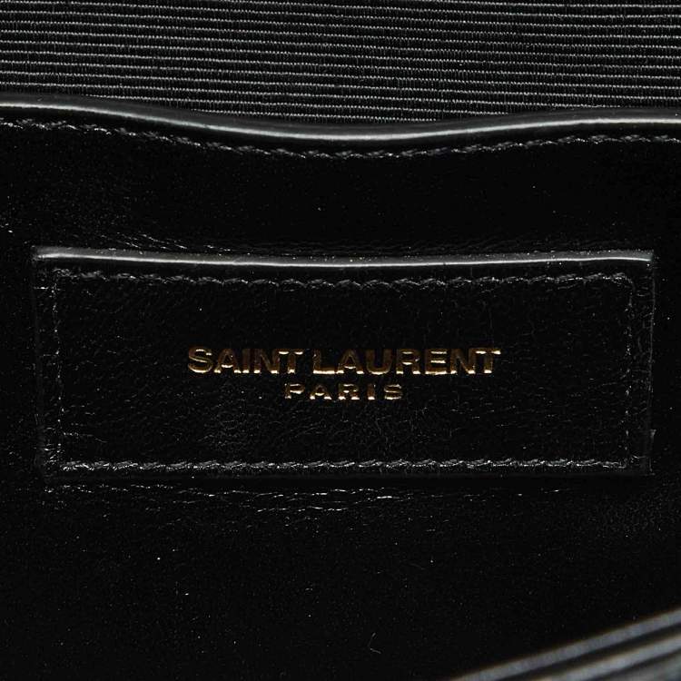 مملوكة مسبقًا Saint Laurent Envelope Black/White Matelassé Leather Chain Shoulder Bag