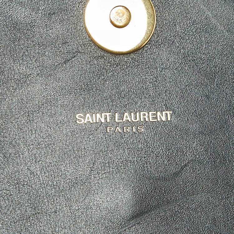 مملوكة مسبقًا Saint Laurent Envelope Black/White Matelassé Leather Chain Shoulder Bag