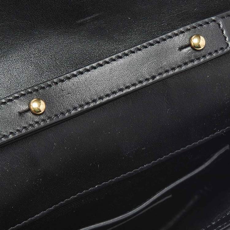 مملوكة مسبقًا Saint Laurent Envelope Black/White Matelassé Leather Chain Shoulder Bag