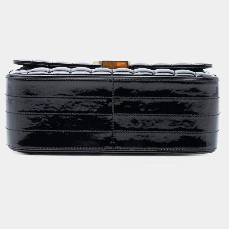 مملوكة مسبقًا Saint Laurent Paris Black Large Patent Vicky Crossbody