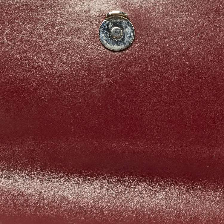 مملوكة مسبقًا Saint Laurent Sunset Small Red Croc Embossed Leather Shoulder Bag