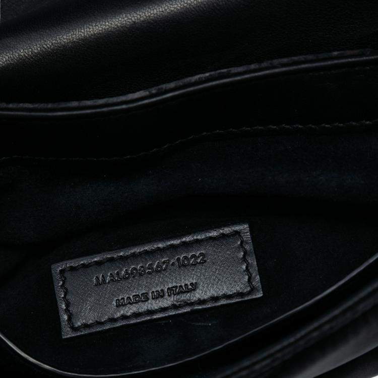 مملوكة مسبقًا Saint Laurent Paris Black Quilted Satin Le 57 Shoulder Bag