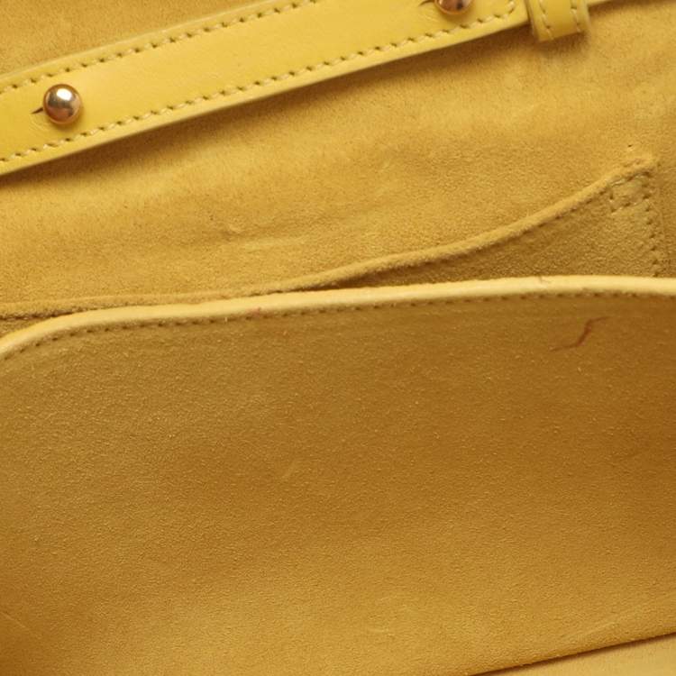 Pre Owned Saint Laurent Paris Y-Ligne Mini Yellow Leather Shoulder Bag